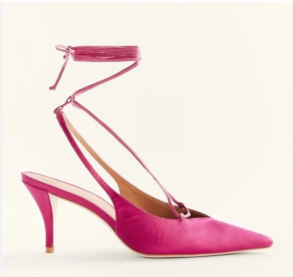 Ladies 6 Reformation Carmella Strappy Slingback With Ankle Ties
